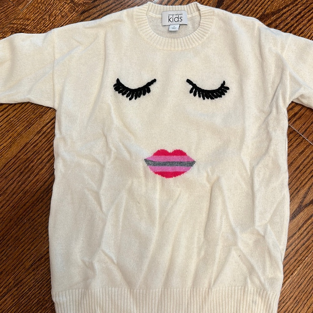 Kids cashmere sweater cream sweater
